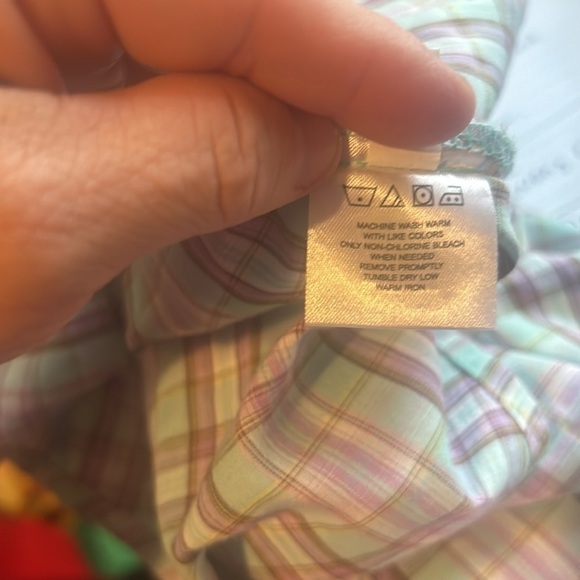 Wrangler Wrancher Pearl Button Snap Light Green Purple Plaid Western Shirt L - Picture 8 of 9